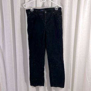 Women’s Petite Size 10 Black Boot Cut Corduroy Pants